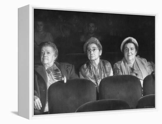 Three Elderly Ladies Watching "Carmen" in New York Theater-Yale Joel-Framed Premier Image Canvas