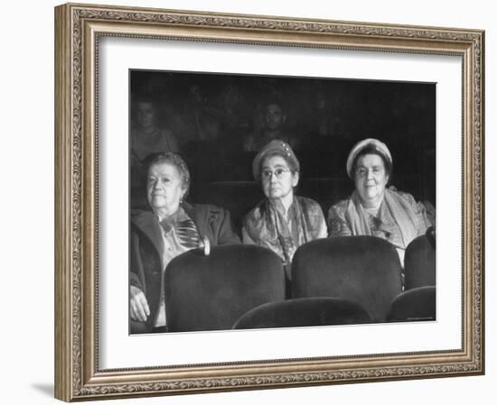 Three Elderly Ladies Watching "Carmen" in New York Theater-Yale Joel-Framed Photographic Print