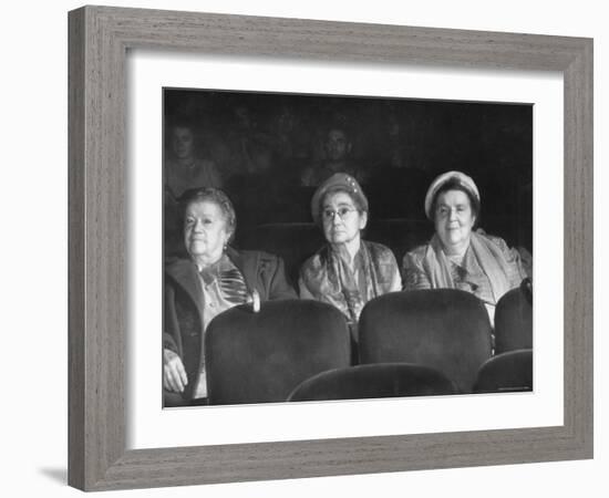 Three Elderly Ladies Watching "Carmen" in New York Theater-Yale Joel-Framed Photographic Print