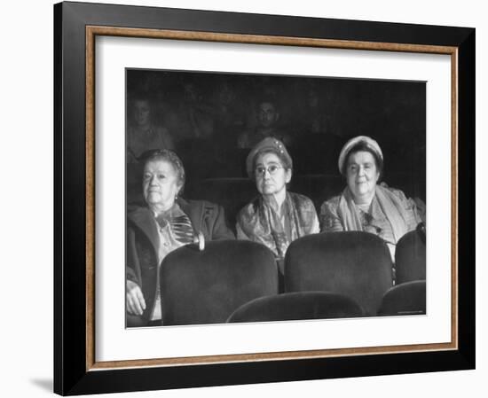 Three Elderly Ladies Watching "Carmen" in New York Theater-Yale Joel-Framed Photographic Print