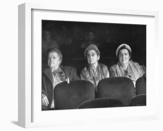 Three Elderly Ladies Watching "Carmen" in New York Theater-Yale Joel-Framed Photographic Print