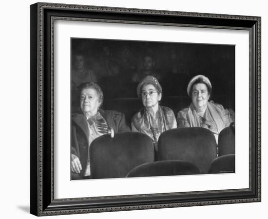 Three Elderly Ladies Watching "Carmen" in New York Theater-Yale Joel-Framed Photographic Print