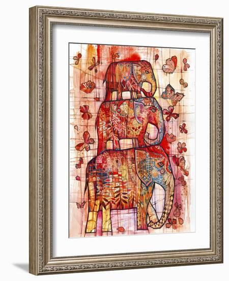 Three Elephants-Oxana Zaika-Framed Giclee Print