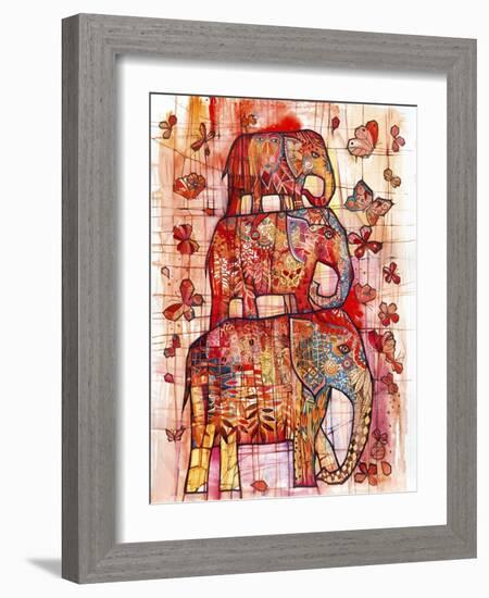 Three Elephants-Oxana Zaika-Framed Giclee Print