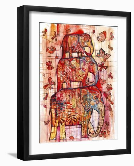 Three Elephants-Oxana Zaika-Framed Giclee Print