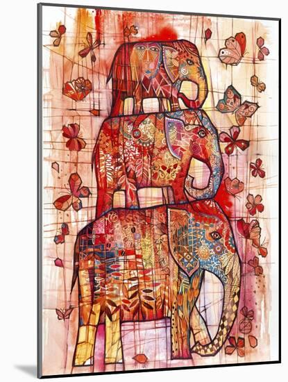Three Elephants-Oxana Zaika-Mounted Giclee Print