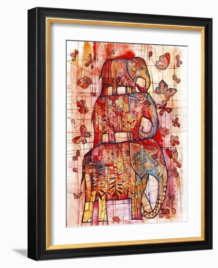 Three Elephants-Oxana Zaika-Framed Giclee Print