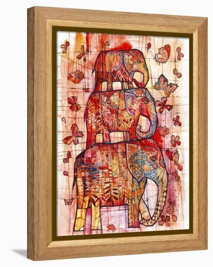 Three Elephants-Oxana Zaika-Framed Premier Image Canvas