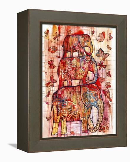 Three Elephants-Oxana Zaika-Framed Premier Image Canvas