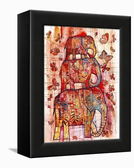 Three Elephants-Oxana Zaika-Framed Premier Image Canvas