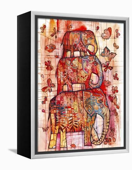 Three Elephants-Oxana Zaika-Framed Premier Image Canvas