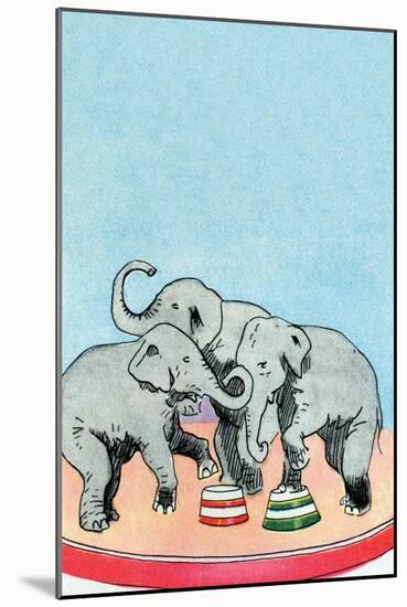 Three Elephants-Julia Letheld Hahn-Mounted Art Print