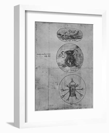 'Three Emblems', c1480 (1945)-Leonardo Da Vinci-Framed Giclee Print