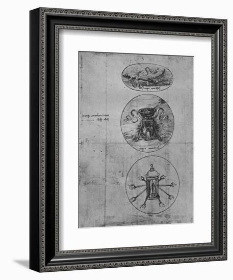 'Three Emblems', c1480 (1945)-Leonardo Da Vinci-Framed Giclee Print