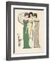 Three Evening Dresses from 'Les Robes De Paul Poiret' Pub. 1908 (Pochoir Print)-Paul Iribe-Framed Giclee Print