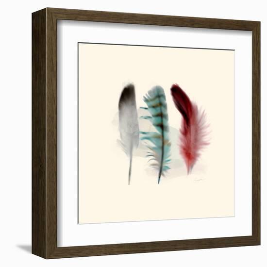 Three Feather Study 1-Evangeline Taylor-Framed Art Print