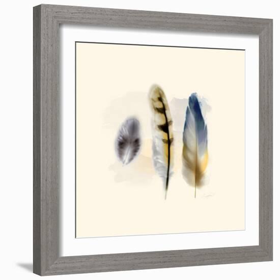 Three Feather Study 2-Evangeline Taylor-Framed Art Print