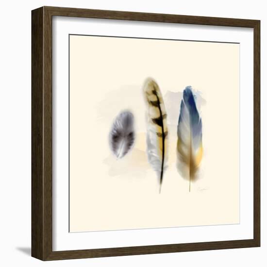 Three Feather Study 2-Evangeline Taylor-Framed Art Print