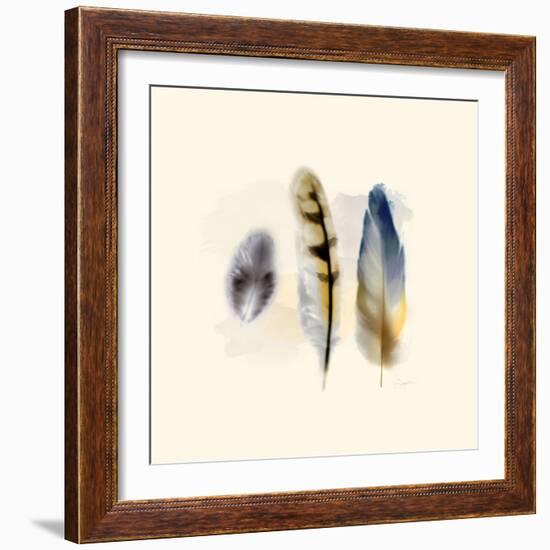 Three Feather Study 2-Evangeline Taylor-Framed Art Print