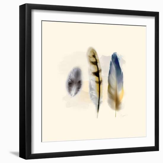 Three Feather Study 2-Evangeline Taylor-Framed Art Print