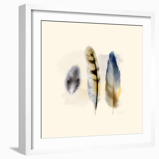 Three Feather Study 2-Evangeline Taylor-Framed Art Print