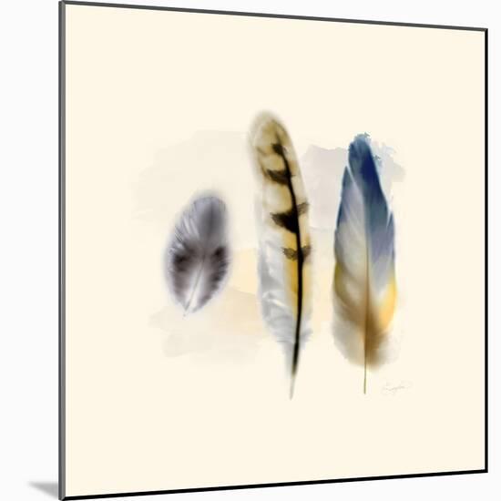 Three Feather Study 2-Evangeline Taylor-Mounted Art Print