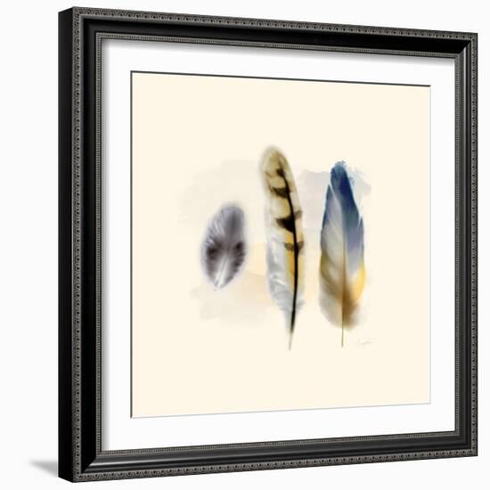 Three Feather Study 2-Evangeline Taylor-Framed Art Print