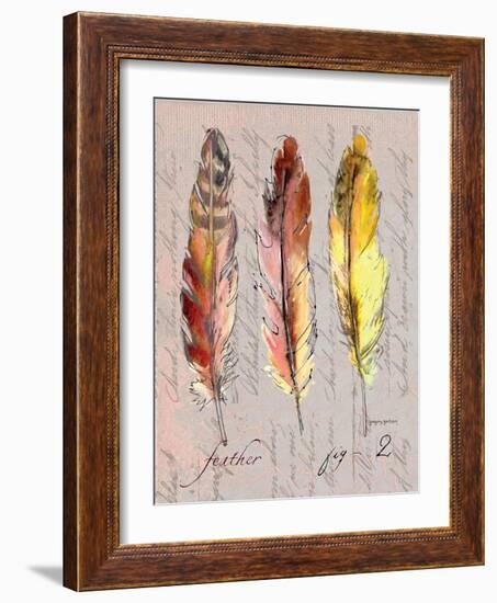 Three Feathers II-Gregory Gorham-Framed Art Print