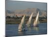 Three Feluccas Sailing on the River Nile, Egypt, North Africa, Africa-Thouvenin Guy-Mounted Photographic Print