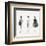 Three Female Fashion Figures, c. 1959-Andy Warhol-Framed Giclee Print