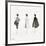 Three Female Fashion Figures, c. 1959-Andy Warhol-Framed Giclee Print