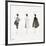 Three Female Fashion Figures, c. 1959-Andy Warhol-Framed Giclee Print