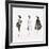 Three Female Fashion Figures, c. 1959-Andy Warhol-Framed Giclee Print