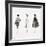 Three Female Fashion Figures, c. 1959-Andy Warhol-Framed Giclee Print