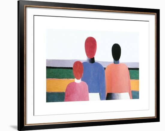 Three Female Figure, 1928/32-Kasimir Malevich-Framed Serigraph