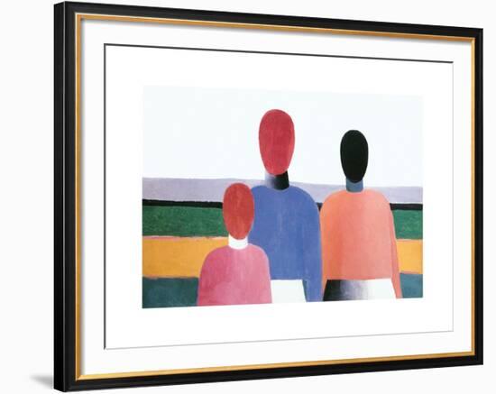 Three Female Figure, 1928/32-Kasimir Malevich-Framed Serigraph