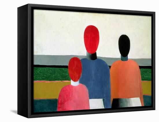 Three Female Figures, 1928-32-Kasimir Malevich-Framed Premier Image Canvas