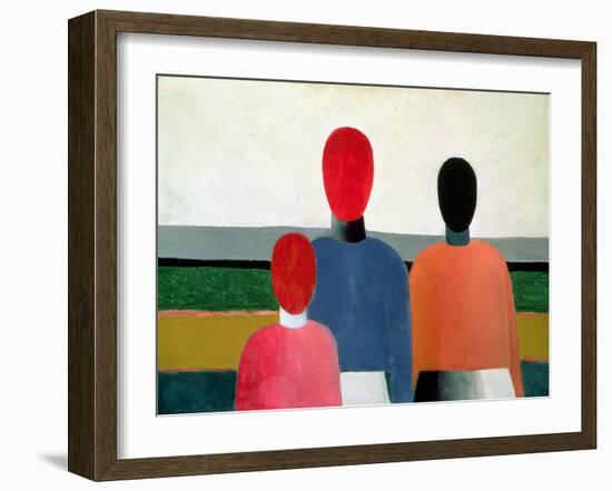 Three Female Figures, 1928-32-Kasimir Malevich-Framed Giclee Print