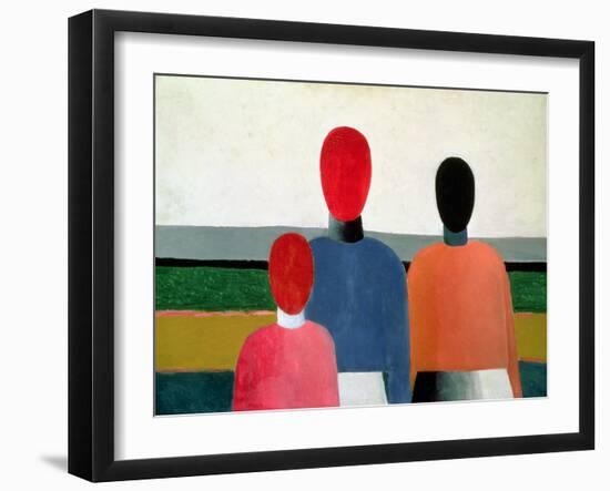 Three Female Figures, 1928-32-Kasimir Malevich-Framed Giclee Print