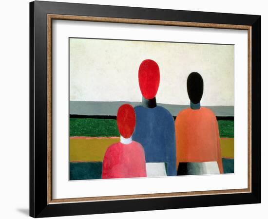 Three Female Figures, 1928-32-Kasimir Malevich-Framed Giclee Print