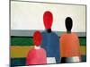 Three Female Figures, 1928-32-Kasimir Malevich-Mounted Giclee Print