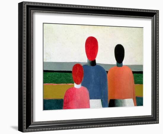 Three Female Figures, 1928-32-Kasimir Malevich-Framed Giclee Print