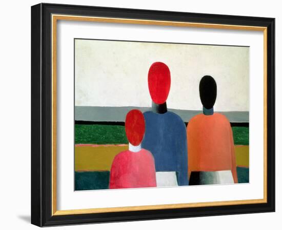 Three Female Figures, 1928-32-Kasimir Malevich-Framed Giclee Print