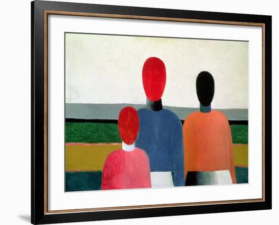 Three Female Figures, 1928-32-Kasimir Malevich-Framed Giclee Print