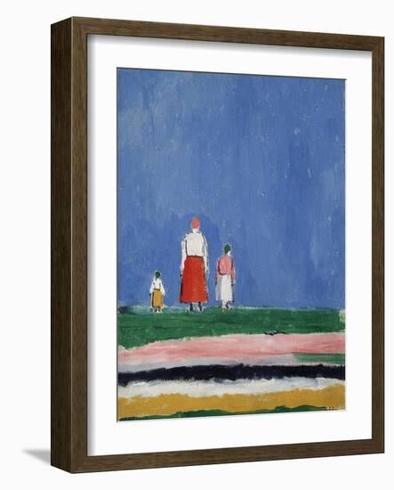 Three Figures. Ca. 1913-1928-Kasimir Malewitsch-Framed Giclee Print