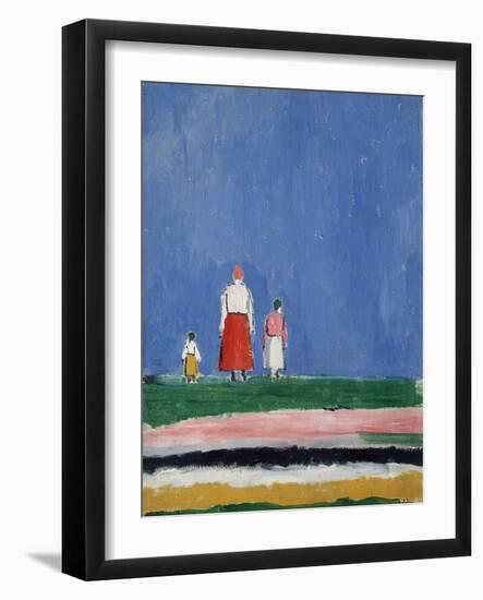 Three Figures. Ca. 1913-1928-Kasimir Malewitsch-Framed Giclee Print