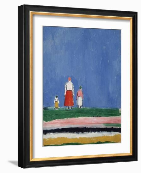 Three Figures. Ca. 1913-1928-Kasimir Malewitsch-Framed Giclee Print