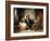 Three Figures in an Interior (Oil on Canvas)-Heinrich Hirt-Framed Giclee Print