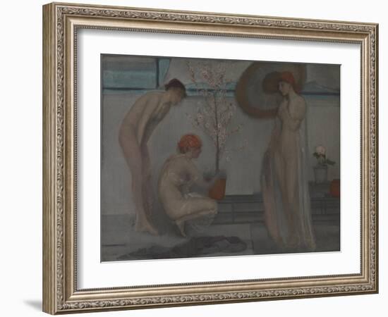 Three Figures: Pink and Grey-James Abbott McNeill Whistler-Framed Giclee Print