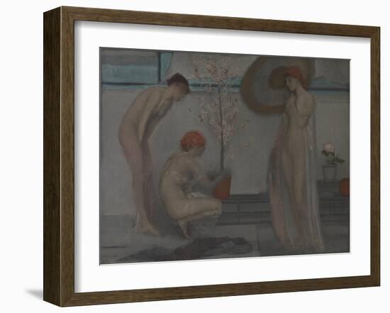 Three Figures: Pink and Grey-James Abbott McNeill Whistler-Framed Giclee Print